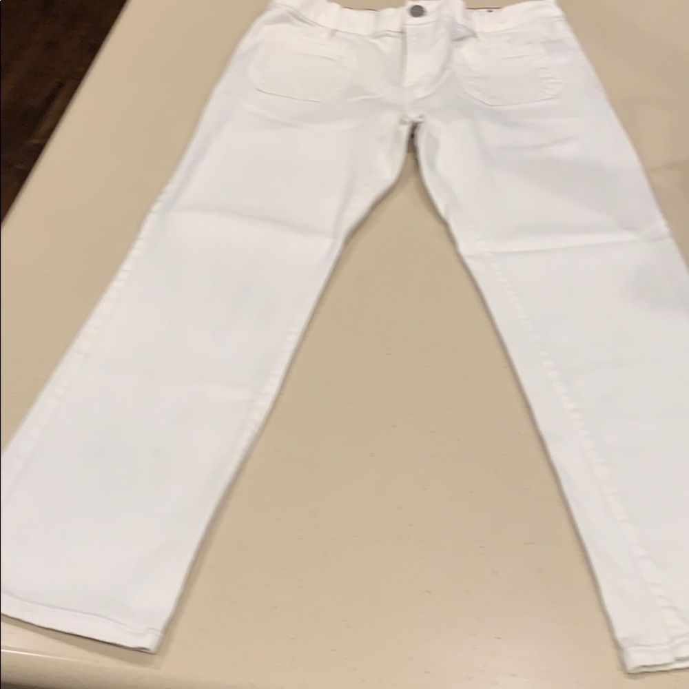 Sanctuary Womens cropped white boot cut jeans